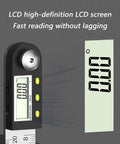 Hardcore Stainless Steel Digital Protractor With Bold Lcd Screen For Spot On 360 Degree Angle Measuring in use, showcasing LCD display and buttons.