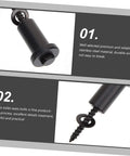 Close-up of stainless steel toilet seat bolts showing durability and construction details.
