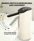 Water Dispenser For 5 Gallon Bottle With Digital Display And Dual Pumps USB Rechargeable Electric Water Pump With Foldable Spout