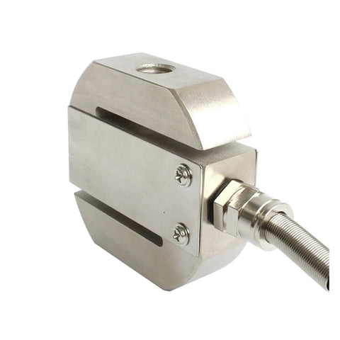 Pro Grade Circular S Type Tension And Pressure Sensor For Industrial Weighing Systems And Press Machines, metal finish, side view
