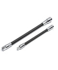 Two Piece 1/4 Inch And 3/8 Inch Drive Flex Extension Set With 6 Inch And 8 Inch Reach Built For Angled Fasteners And Hard To Reach Bolts