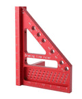 3D Multi Angle Measuring Ruler For Woodworking And Carpentry, Aluminum Alloy Square Protractor With 0 To 90 Degree Range, Preset 22.5
