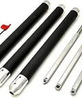 Carbide Lathe Turning Tool Set Of 3 Full Size With 17 Inch Foam Grip Handles Color Coded Hollower Detailer Rougher Aluminum Grips