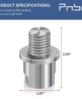 Precision Hardened Steel Woodworking Lathe Headstock Spindle Adapter, 1.87in x 2.53in, weighs 0.79lbs, for spindle conversion.