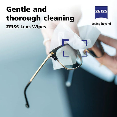 ZEISS pre-moistened lens cleaning wipes, 200-count, for eyeglasses