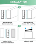 Installation guide for 20 Pack One Half Inch Rectangular Tubing End Caps Plastic End Plugs for Chair Legs Bar Stools