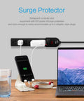 Six Outlet Surge Protector Power Strip With 735 Joules Of Surge Protection Overload Shield Two Foot Cord Multipack Of Ten used with devices