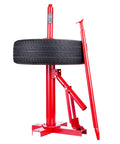 Manual Tire Changer and Bead Breaker Set for 8 to 16 Inch Tires Portable Hand Mount Tool for Cars Trucks and Trailers in red steel