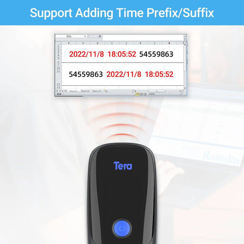 Extreme Performance Wireless 1D 2D QR Barcode Scanner Mini Portable Three In One Bluetooth 2.4G USB Wired Pocket Handheld Time Stamp Reader