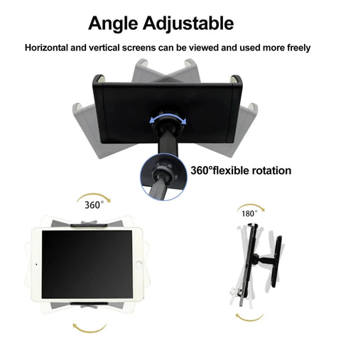 Tablet Holder Clip For DJI Remote Controllers with 360° rotation and adjustable angle for Mini, Mavic, Air, Spark models