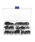 Heavy Duty Lock Washers Set With 260 To 520 Pcs M3 To M12 Star Push On Locking Fasteners Assortment Kit in open box