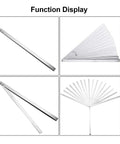 Stainless steel feeler gauge set with 17 blades, dual metric and imperial markings (0.02–1.00 mm).