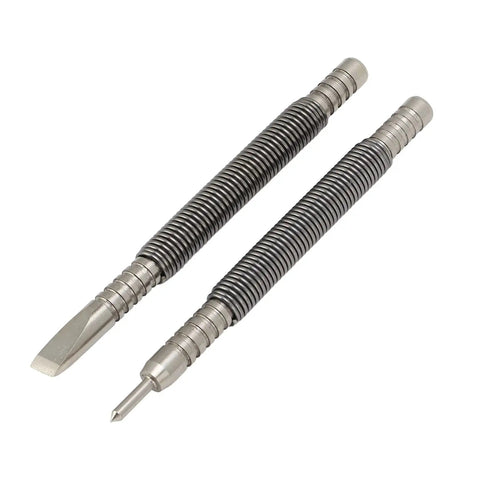 Hammerless Punch And Chisel Set With Spring Loaded Center Punch For No Hammer Needed Door Pin Removal In Tight Spaces, metal tools