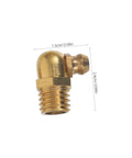 Brass Grease Fitting Kit One Set With Straight And Angled Zerk Nozzles For Automotive And Industrial Use detail of angled nozzle