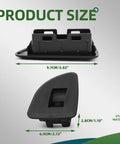 2 Piece Black Rear Window Switch Bezel Set For Silverado Sierra 2009 2010 2011 2012 2013 Compatible With Silverado 1500 2500 3500 Pickup Trucks Direct Fit Easy Install Durable Build For Quick No Fuss Replacement shown in dimensions and material