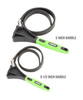 Two Piece Rubber Strap Wrench Set For Oil Filters, Pipes, Faucets, And Jar Openers with 5-inch and 3.5-inch handles
