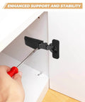 Soft Close Cabinet Door Hinges With Hidden Damping Buffer, Quiet Two Stage Closing, Easy Install For Kitchen Cabinets And Cupboards