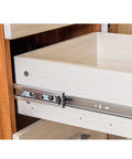 Close-up of Two Pack Heavy Duty Steel Ball Bearing Drawer Slides With Buttery Smooth Gliding Action installed in drawer.
