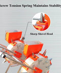 Double Row Hand Push Roller Seeder For Lawn And Garden, No Muss No Fuss Manual Seed Planter And Fertilizer Spreader, side view