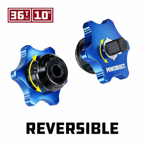 Reversible blue Three Eighths Inch Drive Palm Ratchet Finger Ratchet 2in1 Stubby Thumb Ratchet for tight spaces