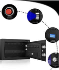 37 Key Cabinet With Sensor Light And Pin Code Keyless Safe For Home Or Office, open view with features highlighted