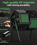 Heavy Duty 45 Gallon Plastic Compost Bin With Dual Chamber Rotating Tumbler, 2 Sliding Doors, Adjustable Air Vents