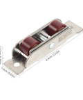 Heavy Duty Stainless Steel Sash Roller Double Wheel Pulley 4 Pack for Sliding Windows and Doors Smooth Silent Operation Fits Standard Tracks rugged stainless steel design with red rollers