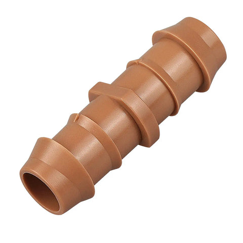 Close-up of 40 Pack Barbed Drip Irrigation Fittings For One Half Inch Tubing Connectors 0.600 Inch ID 17mm for garden systems