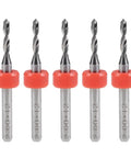 Two Millimeter Tungsten Carbide PCB Drill Bits Set Of 5, 1/8 Inch Shank Micro Drill Bits for CNC Engraving and Jewelry Making