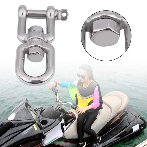 Heavy Duty 304 Stainless Steel Swivel Snap Shackle Bombproof Rust Proof Rigging Hardware For Hauling Towing And Marine Applications with smooth rolling action.