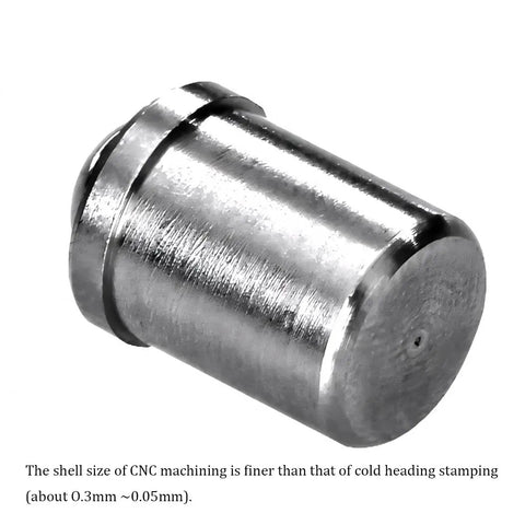 Top Tier 6 By 7 Mm Ball Plunger Spring Latch Pin For Garage And Cabinet Builds 15 N Force Badass Stainless Steel 20 Piece Crate Quick Slip In Install, stainless steel pin close-up.