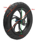 12 Inch Electric Scooter Tire With Wheel Hub Rubber Tyre Replacement 12 1/2 X 2 1/4, showing measurements and rubber material