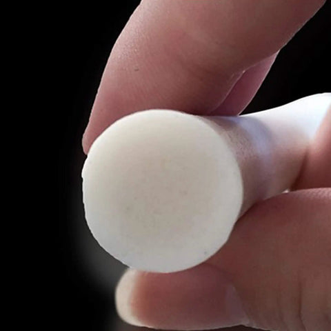 Close-up of the round end of Top-Tier Silicone Foam Round Sealing Strip 10M Long for high temp protection.