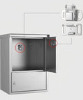 Two Pack Mailbox Latch Replacement Kit With Roller Catch And Screws For Mailbox Doors, cabinets, showing components and installation