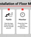 Installation steps for Disposable Urinal Mats With Time Monitor And Non Slip Adhesive For Charcoal Case Of 6 In USA