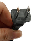 Close-up of 6A 250V power plug related to DC 24V Beefy Reciprocating Cycle Linear Motor with Telescopic Actuator