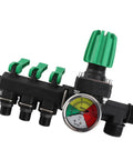 Three Way Sprayer Control Valve For Farm Use, Heavy Duty Brass Water Splitter With Half Inch NPT Inlet Outlet And Ergonomic Lever