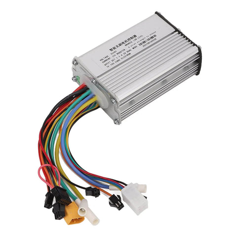 48V 20A Brushless Electric Scooter Controller With Precise Speed Control And Sensitive Braking, Easy Wiring Diagrams, Beefed Up Metal Shell, Thermal Overload Protection, Simple Install For M4 Style Scooters, showing wiring and connectors.