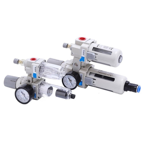 Two-Unit Air Source Treatment System with Oil Water Separator and Pressure Regulating Filter for AC2010 AC3010 AC4010 AC5010