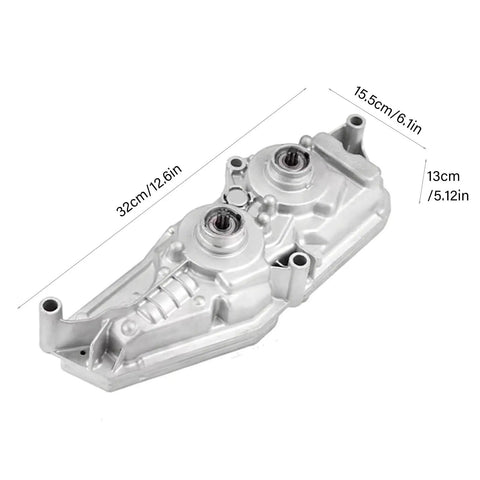 Beefed Up Transmission Control Unit Maximizes Power Transfer Efficiency For Ultra Smooth Shifts Built Tough For Extreme Temperatures Longer Lifespan And Real World Drivetrain Reliability In Upgraded Rides., silver TCU housing, 32cm x 15.5cm x 13cm