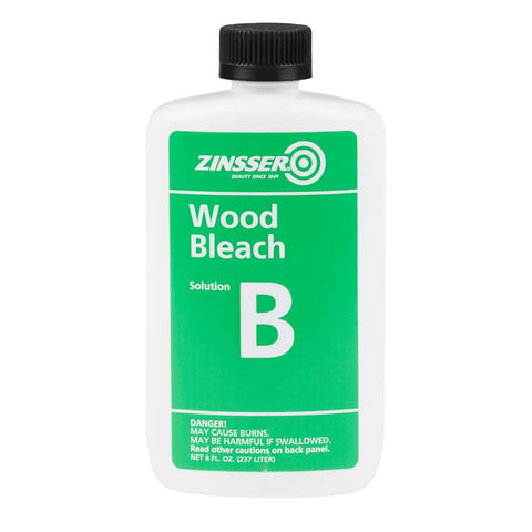 Game Changing Two Step Wood Bleach Kit For Interior Wood 8 oz bottle of Solution B for restoring and brightening wood surfaces.