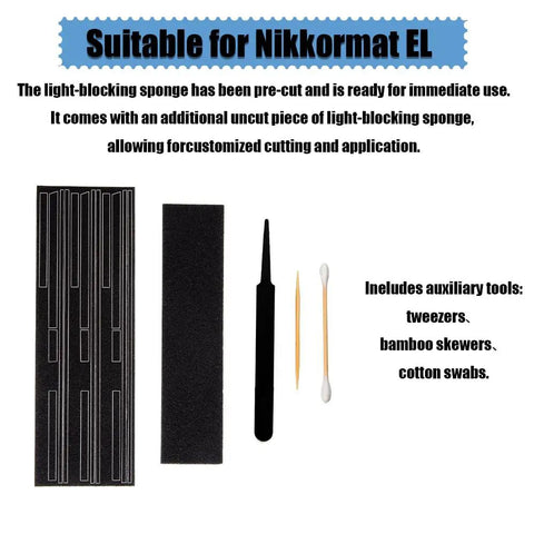 Sleek Precision Cut Self Adhesive Light Seal Foam Sponge Replacement Kit For Nikkormat El 35Mm Film Camera Vintage Photography Gear Fix with tools