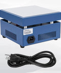 Hot Plate Soldering Station 110V 850W Preheat Soldering Rework Heater with 200x200mm plate and power cord included.