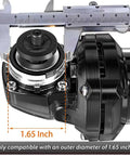 Grinder Stand For Four Inch And Four And A Half Inch Angle Grinders With 1.65 Inch Bore Clamp, close-up view showing 1.65-inch compatibility.