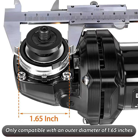 Grinder Stand For Four Inch And Four And A Half Inch Angle Grinders With 1.65 Inch Bore Clamp, close-up view showing 1.65-inch compatibility.
