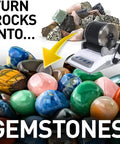 Rock Tumbler Polisher Kit For Kids And Beginners, Electric Gem Grinder transforming rough stones to polished gems