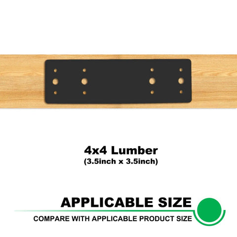 Heavy Duty Steel Mending Plates 3x10 Inch Pack Of 4 Powder Coated Flat Black Timber Connectors For Deck Framing And Shed Build Out Badass Hardware Built Like A Tank For Hard Jobs