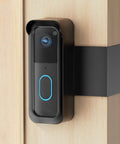 Anti Theft Doorbell Mount For Video Doorbell Gen 1 And Gen 2 No Drill With Rain Cover Mounted on Wooden Door