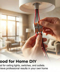 Double Wire Push In Terminal Connectors Kit No Fuss Fire Resistant Lever Lock Wire Connectors Tool Free Quick Connect for Home Installation