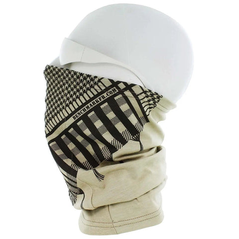 Flame Resistant Face Mask Neck Gaiter CAT1 Beige Shemagh Style FR Arc Rated For Linemen Welders Oil And Gas Pros Miners